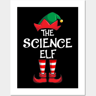 Science Elf Matching Family Christmas Posters and Art